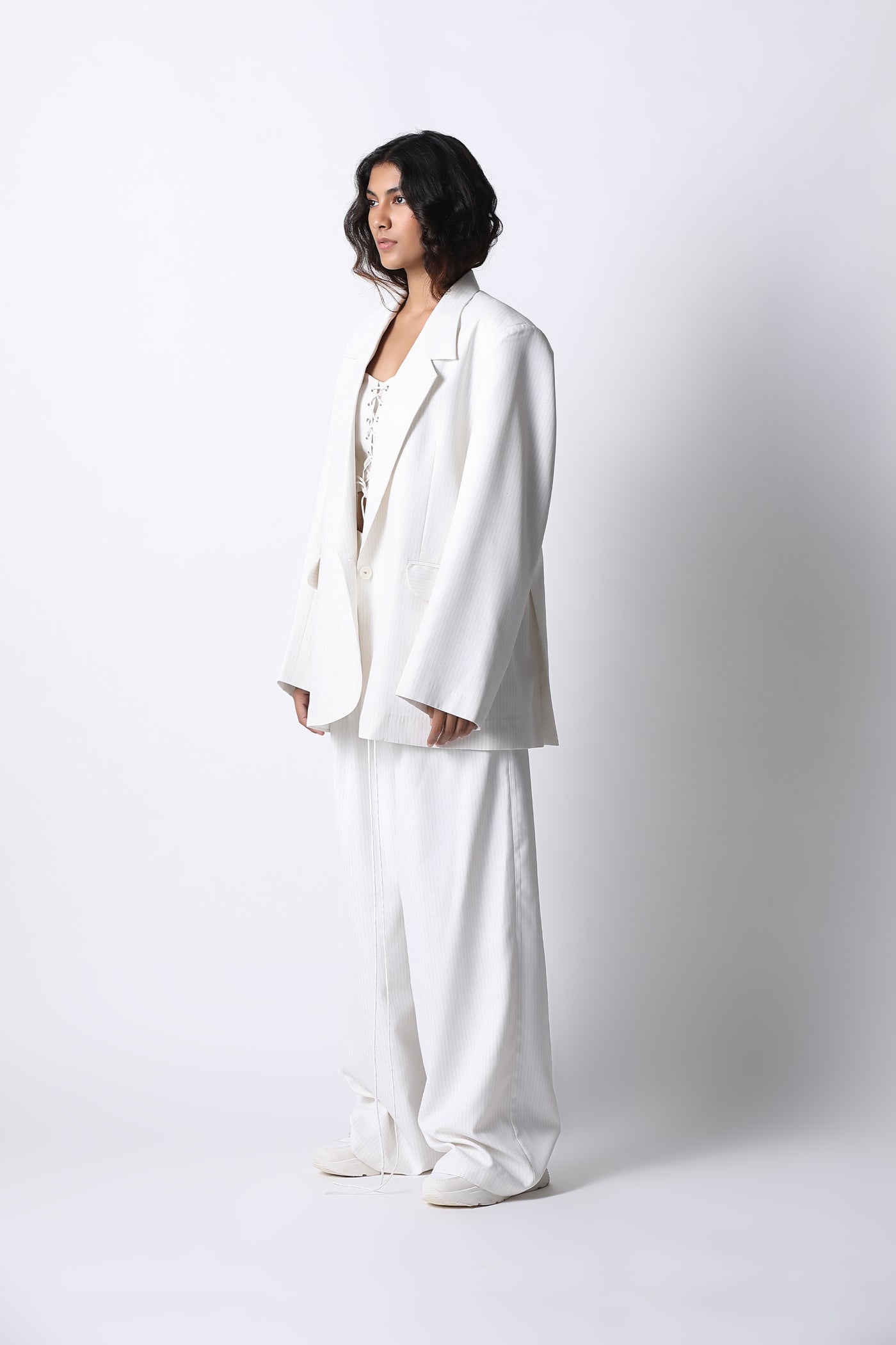 431-88 by Shweta Kapur Alex Blazer White indian designer wear online shopping melange singapore