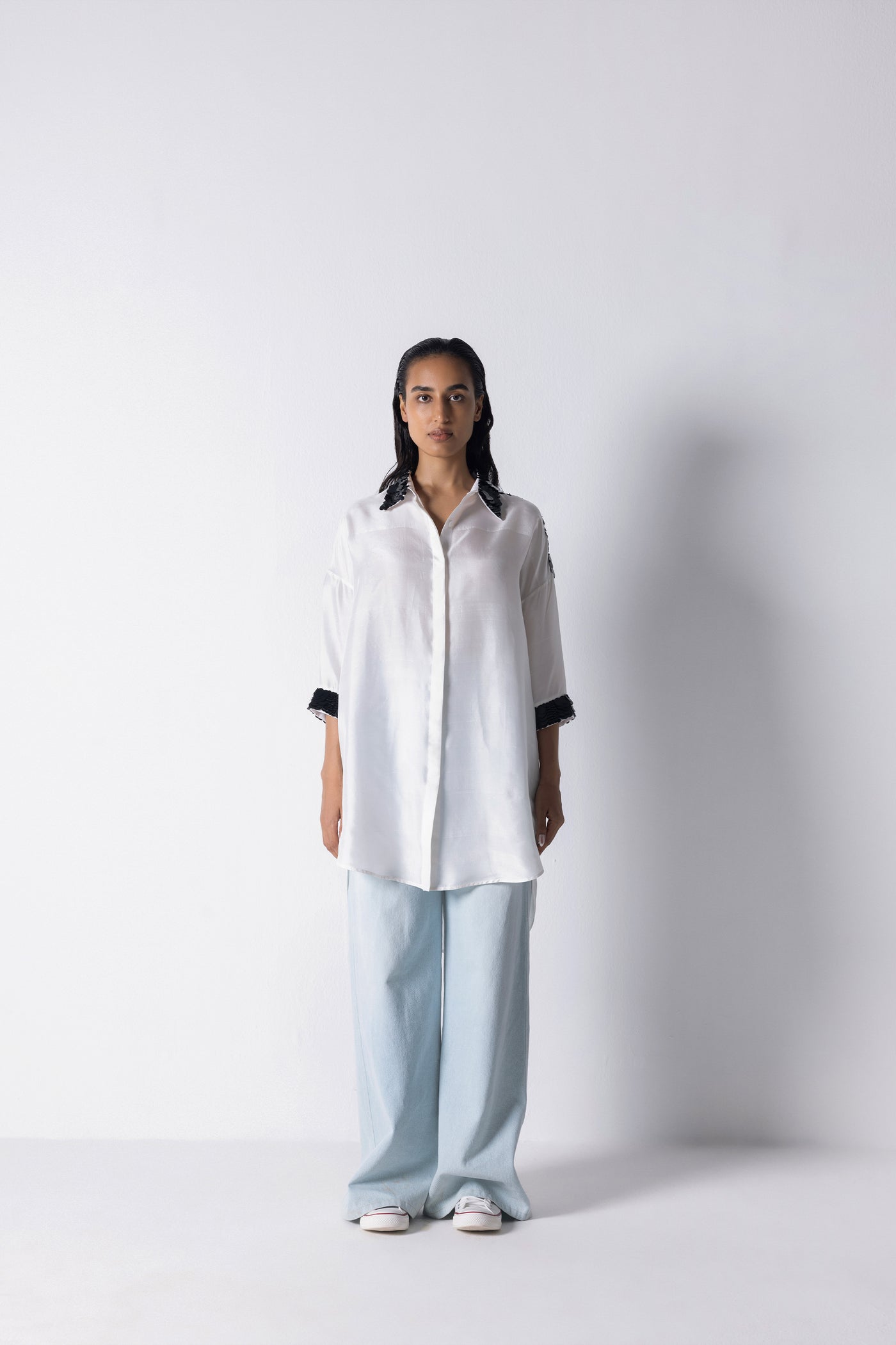 431-88 by Shweta Kapur Bee Shirt indian designer wear online shopping melange singapore
