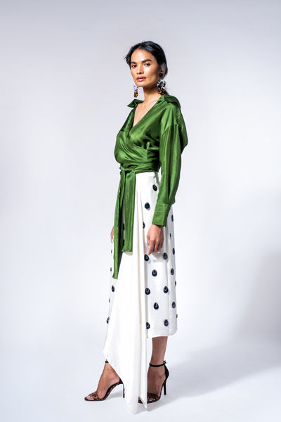 431-88 by Shweta Kapur Di  Godet Skirt indian designer wear online shopping melange singapore