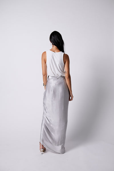 431-88 by Shweta Kapur Nora Draped Skirt indian designer wear online shopping melange singapore