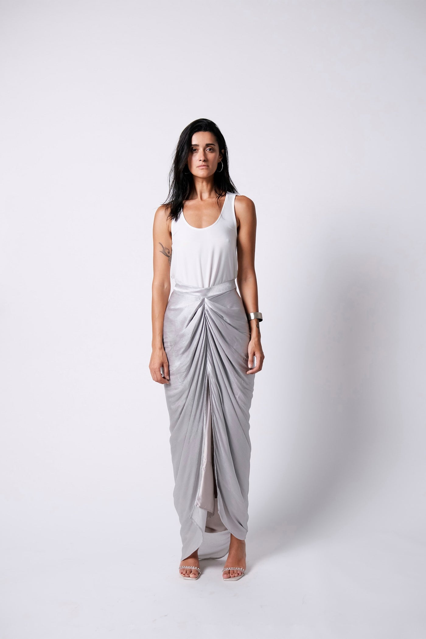 431-88 by Shweta Kapur Nora Draped Skirt indian designer wear online shopping melange singapore