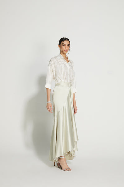 431-88 by Shweta Kapur Raindrop Skirt indian designer wear online shopping melange singapore