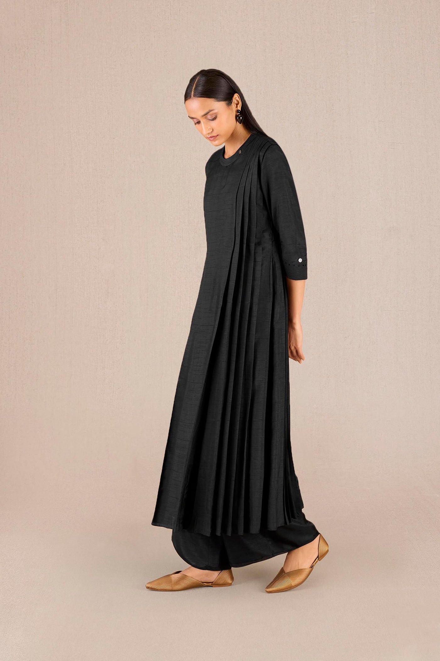 AMPM Black Saimah Kurta Set indian designer wear online shopping melange singapore