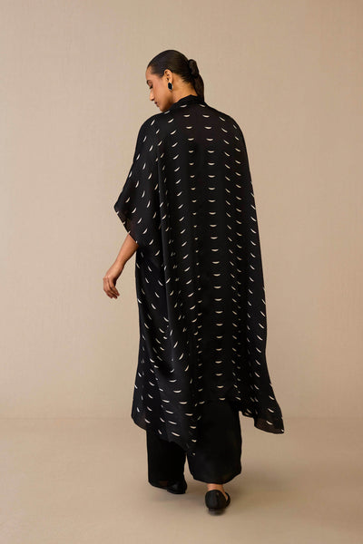 AMPM Dilkashi Cape Set Black indian designer wear online shopping melange singapore