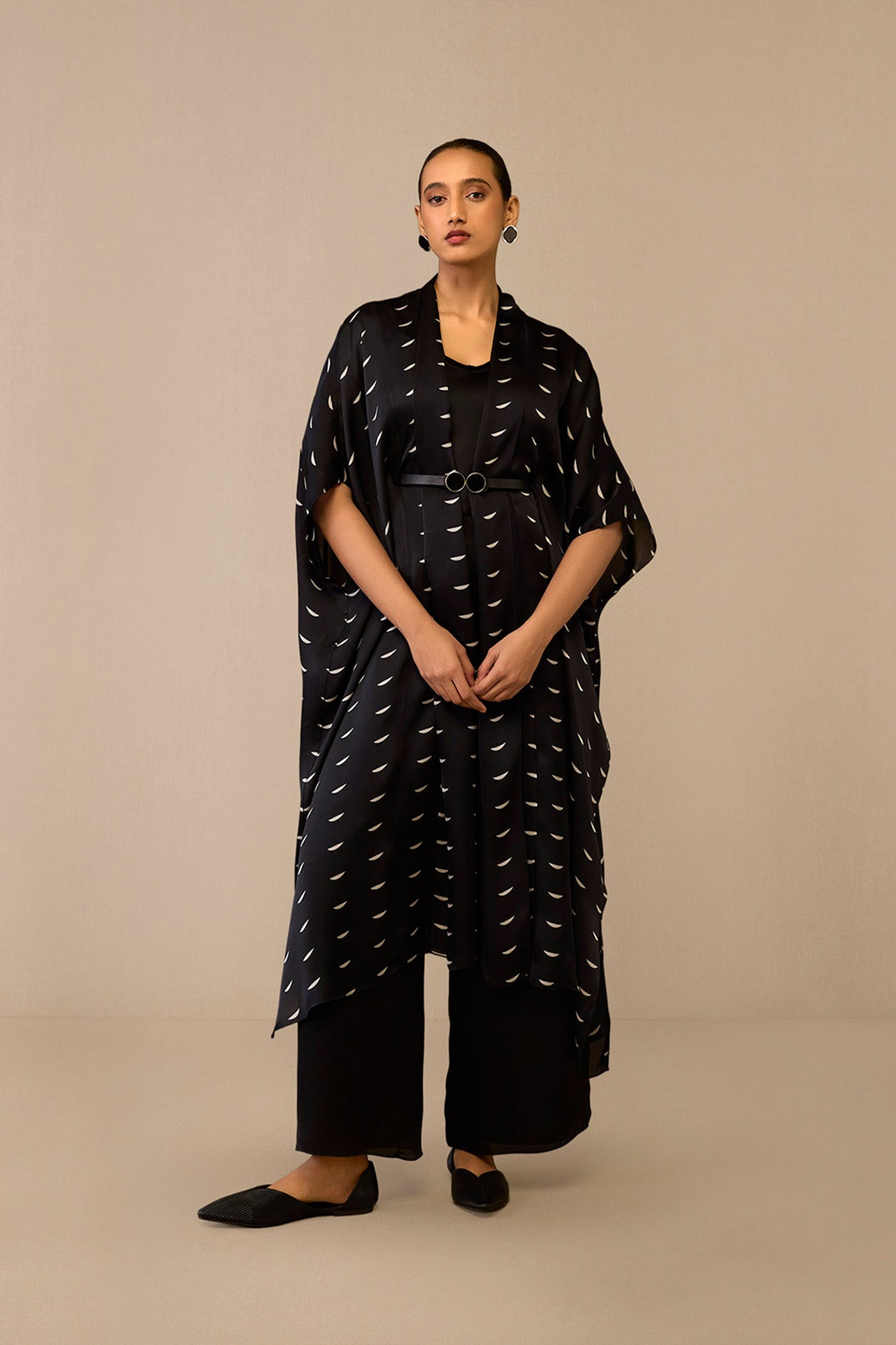 AMPM Dilkashi Cape Set Black indian designer wear online shopping melange singapore