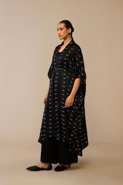 AMPM Dilkashi Cape Set Black indian designer wear online shopping melange singapore