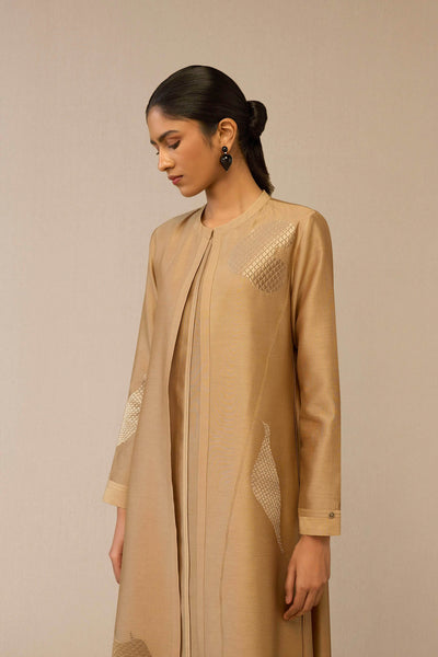 AMPM Dilzan Jacket Set Beige indian designer wear online shopping melange singapore
