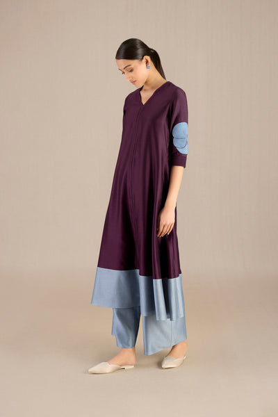 AMPM Keira Kurta Set Royal Purple indian designer wear online shopping melange singapore