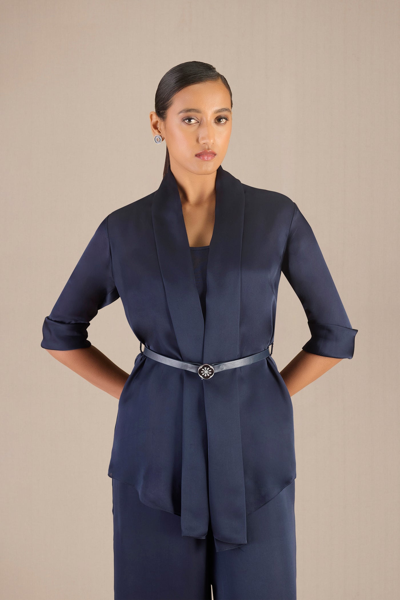 AMPM Mana Co-ord Set Navy indian designer wear online shopping melange singapore