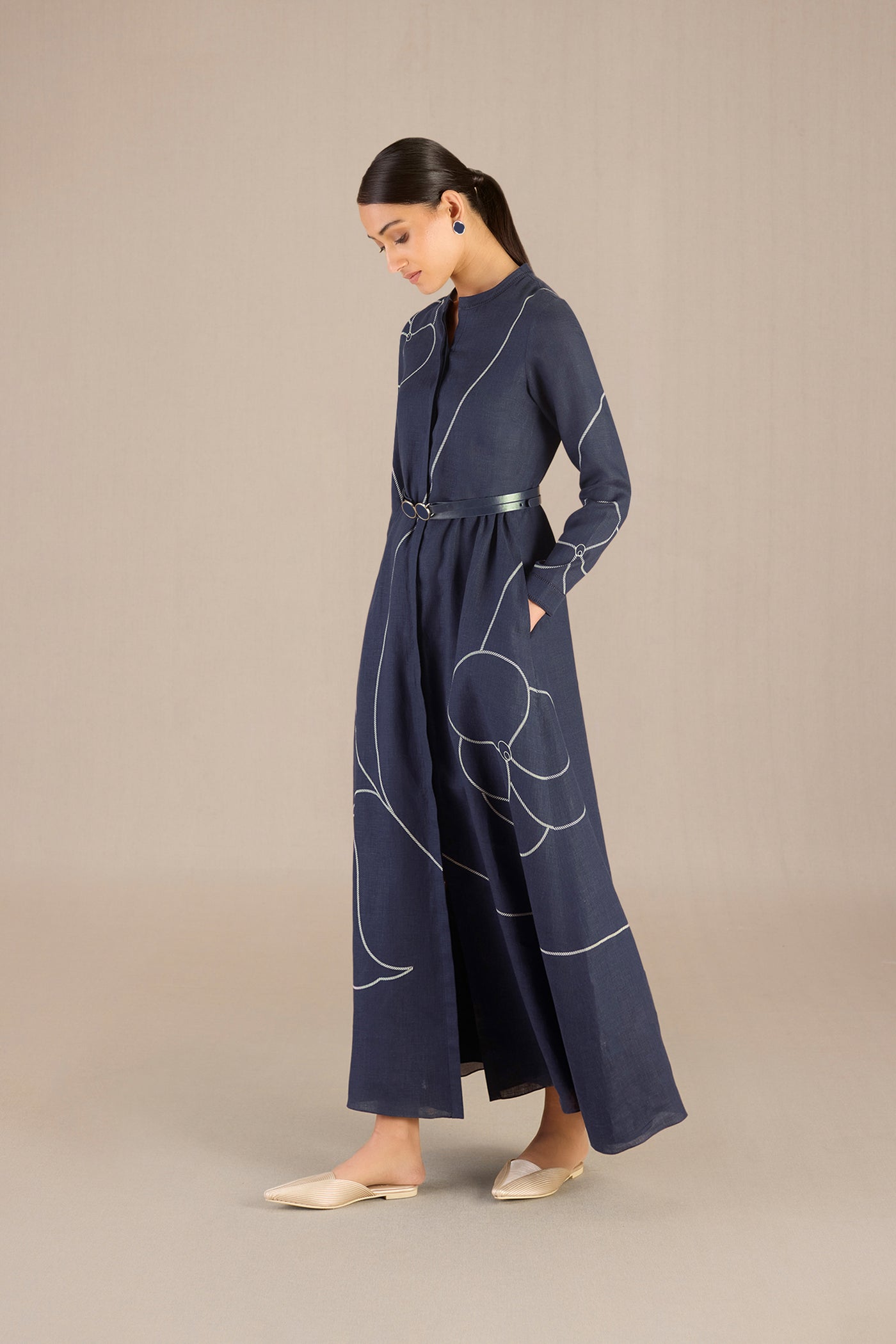 AMPM Savana Dress Navy indian designer wear online shopping melange singapore