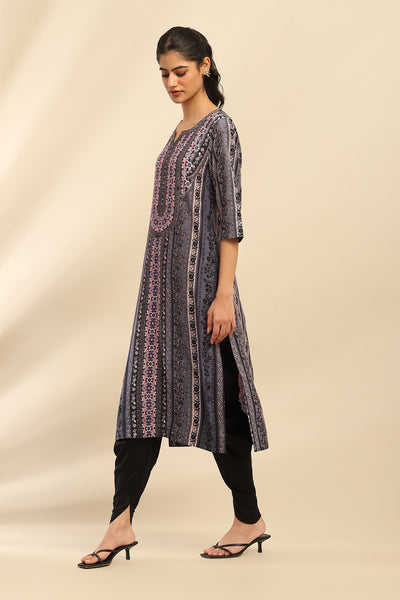 Aarke Ritu Kumar Blue Meera Kurta indian designer wear online shopping melange singapore