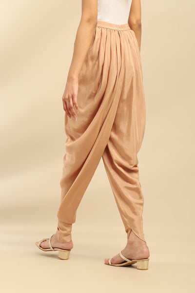 Aarke Ritu Kumar Golden Draped Dhoti Pants indian designer wear online shopping melange singapore