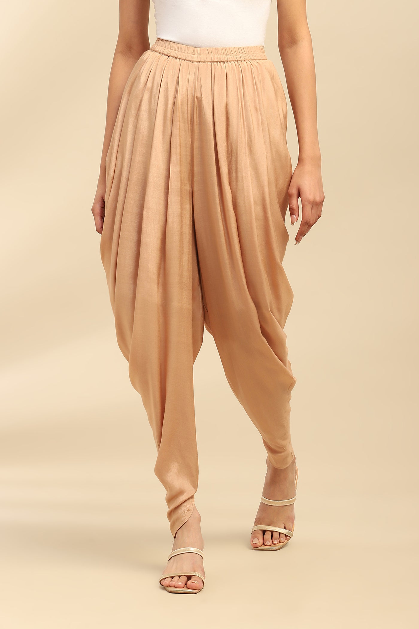 Aarke Ritu Kumar Golden Draped Dhoti Pants indian designer wear online shopping melange singapore