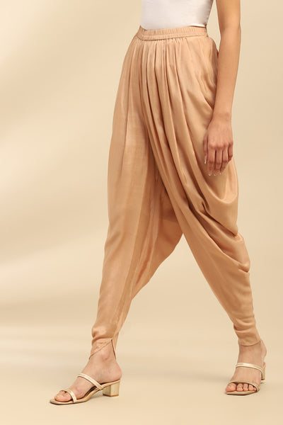 Aarke Ritu Kumar Golden Draped Dhoti Pants indian designer wear online shopping melange singapore