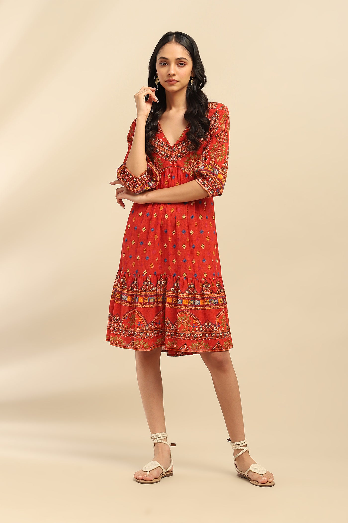 Aarke Ritu Kumar Orange Mirana Short Dress indian designer wear online shopping melange singapore