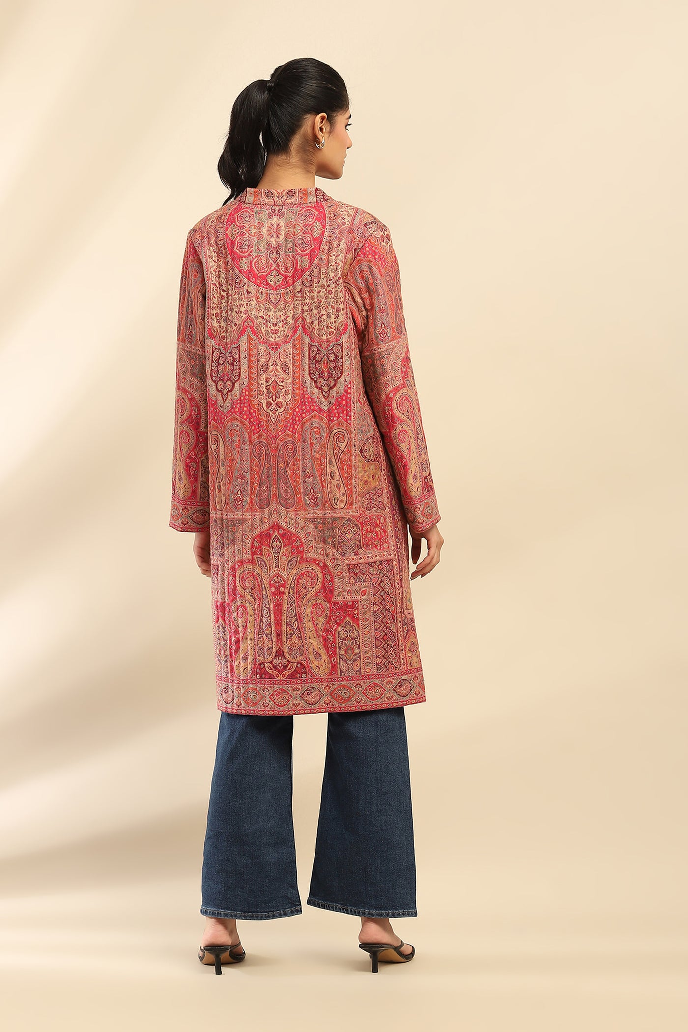 Aarke Ritu Kumar Pink Asmaa Coat indian designer wear online shopping melange singapore