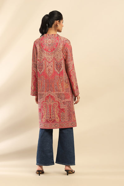 Aarke Ritu Kumar Pink Asmaa Coat indian designer wear online shopping melange singapore