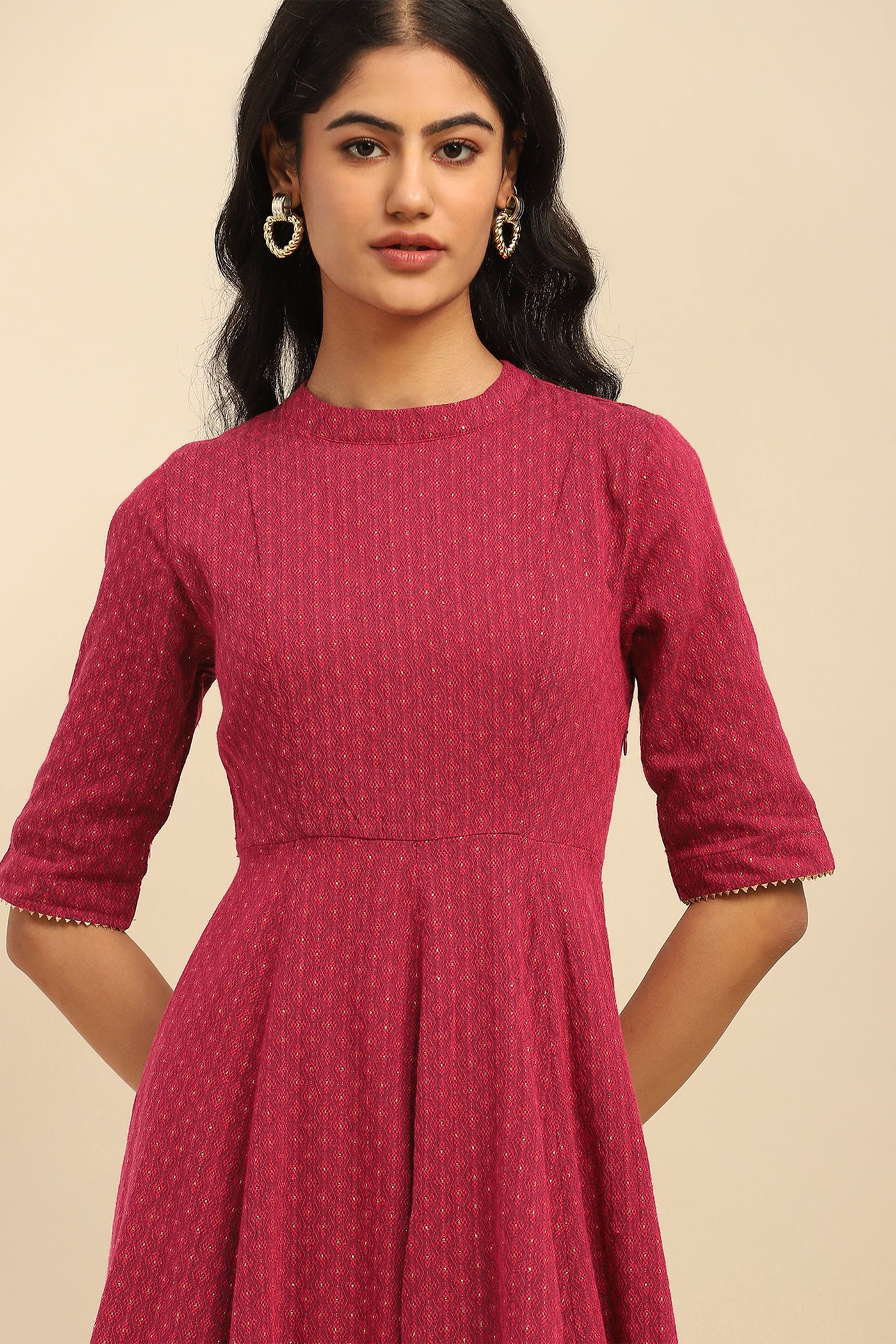 Aarke Ritu Kumar Pink Molly Solid Kurta indian designer wear online shopping melange singapore