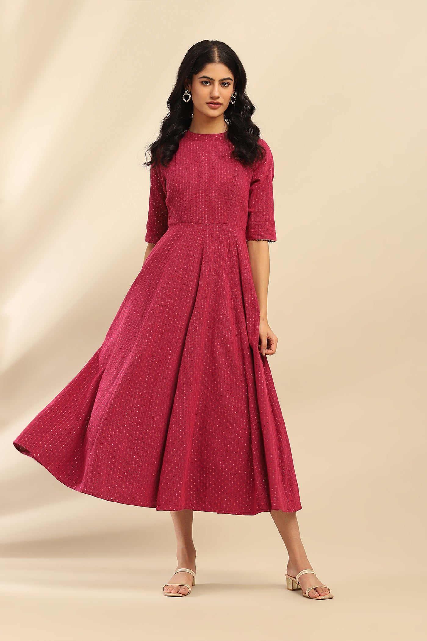 Aarke Ritu Kumar Pink Molly Solid Kurta indian designer wear online shopping melange singapore