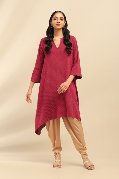 Aarke Ritu Kumar Pink Molly Solid Long Dress indian designer wear online shopping melange singapore