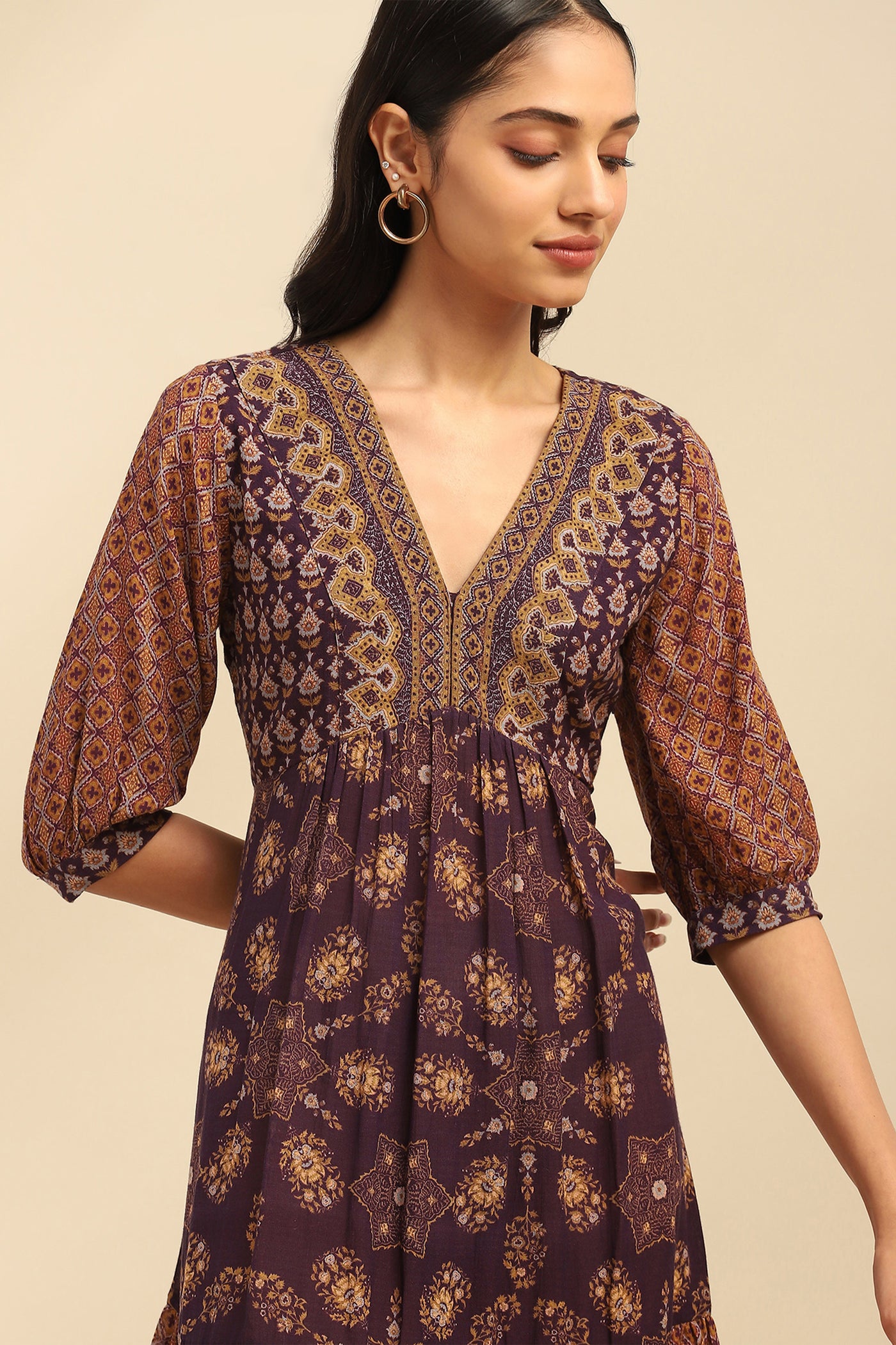 Aarke Ritu Kumar Purple Moli Short Dress indian designer wear online shopping melange singapore