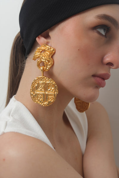 Anatina Medallion Earrings indian designer wear online shopping melange singapore