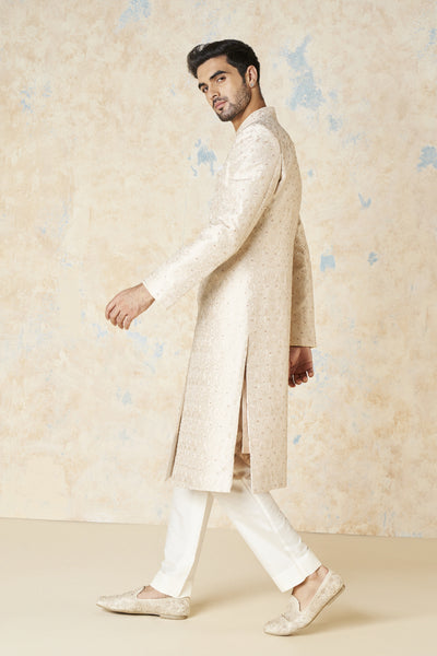 Anita Dongre Aajay Sherwani Ecru indian designer wear online shopping melange singapore