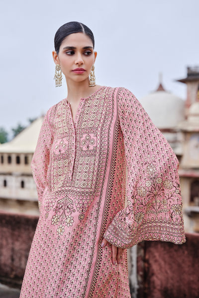 Anita Dongre Alara Embroidered Mul Kaftan indian designer wear online shopping melange singapore