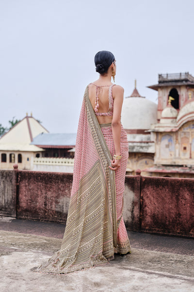 Anita Dongre Alara Printed Georgette Saree indian designer wear online shopping melange singapore
