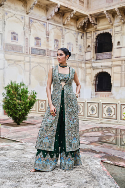 Anita Dongre Alatakshi Embroidered Zardozi Tabard Set indian designer wear online shopping melange singapore