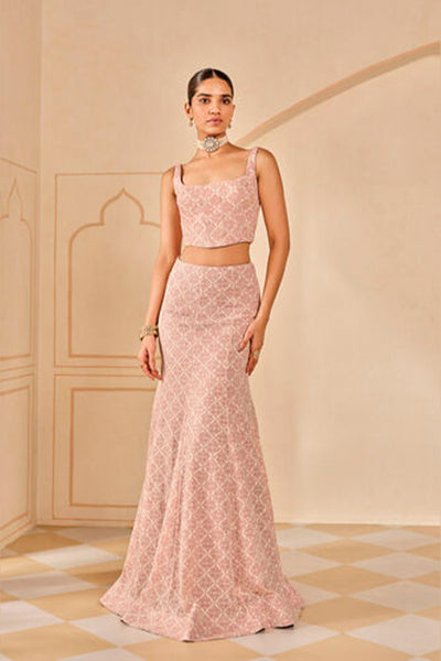 Anita Dongre Alinta Sequin Silk Skirt Set indian designer wear online shopping melange singapore