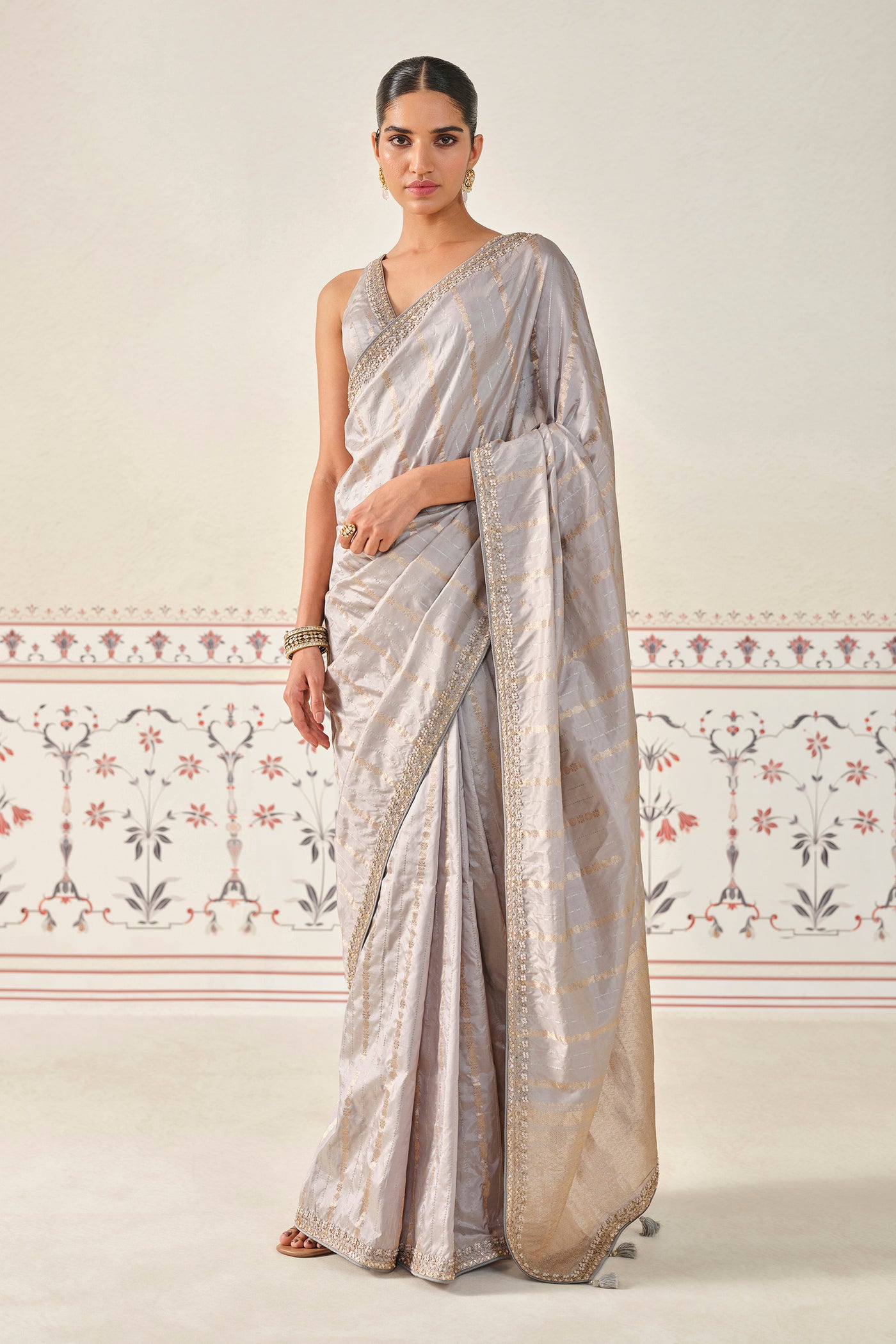 Anita Dongre Ardvisura Handwoven Benarasi Saree Set indian designer wear online shopping melange singapore