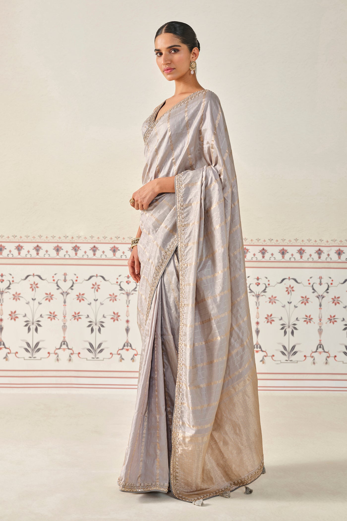 Anita Dongre Ardvisura Handwoven Benarasi Saree Set indian designer wear online shopping melange singapore