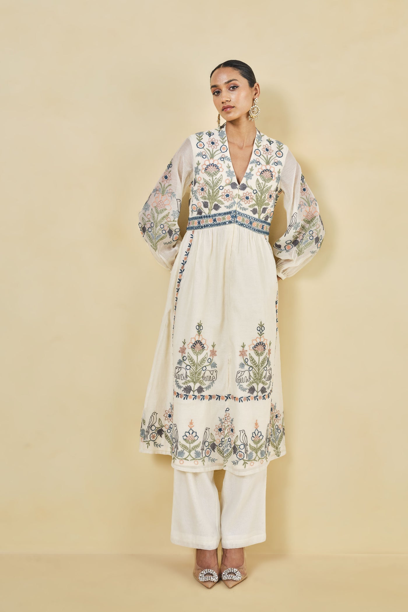 Anita Dongre Balsam Suit Set Natural indian designer wear online shopping melange singapore