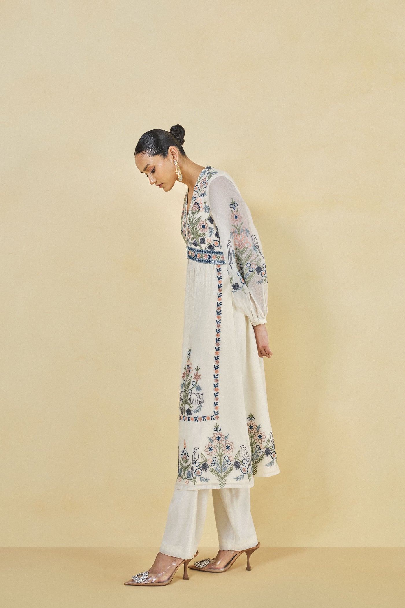 Anita Dongre Balsam Suit Set Natural indian designer wear online shopping melange singapore