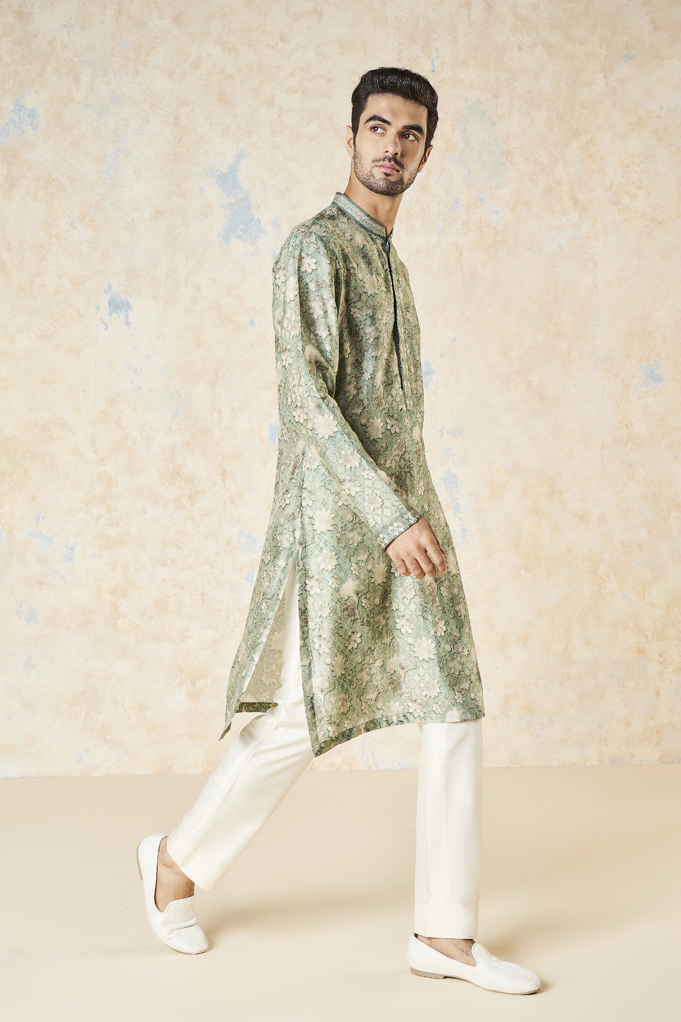 Anita Dongre Bhramar Kurta Sage indian designer wear online shopping melange singapore