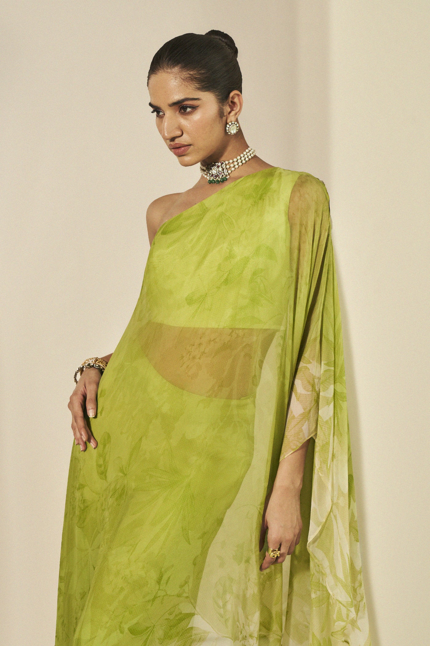 Anita Dongre Campanula Pant Set Lime indian designer wear online shopping melange singapore