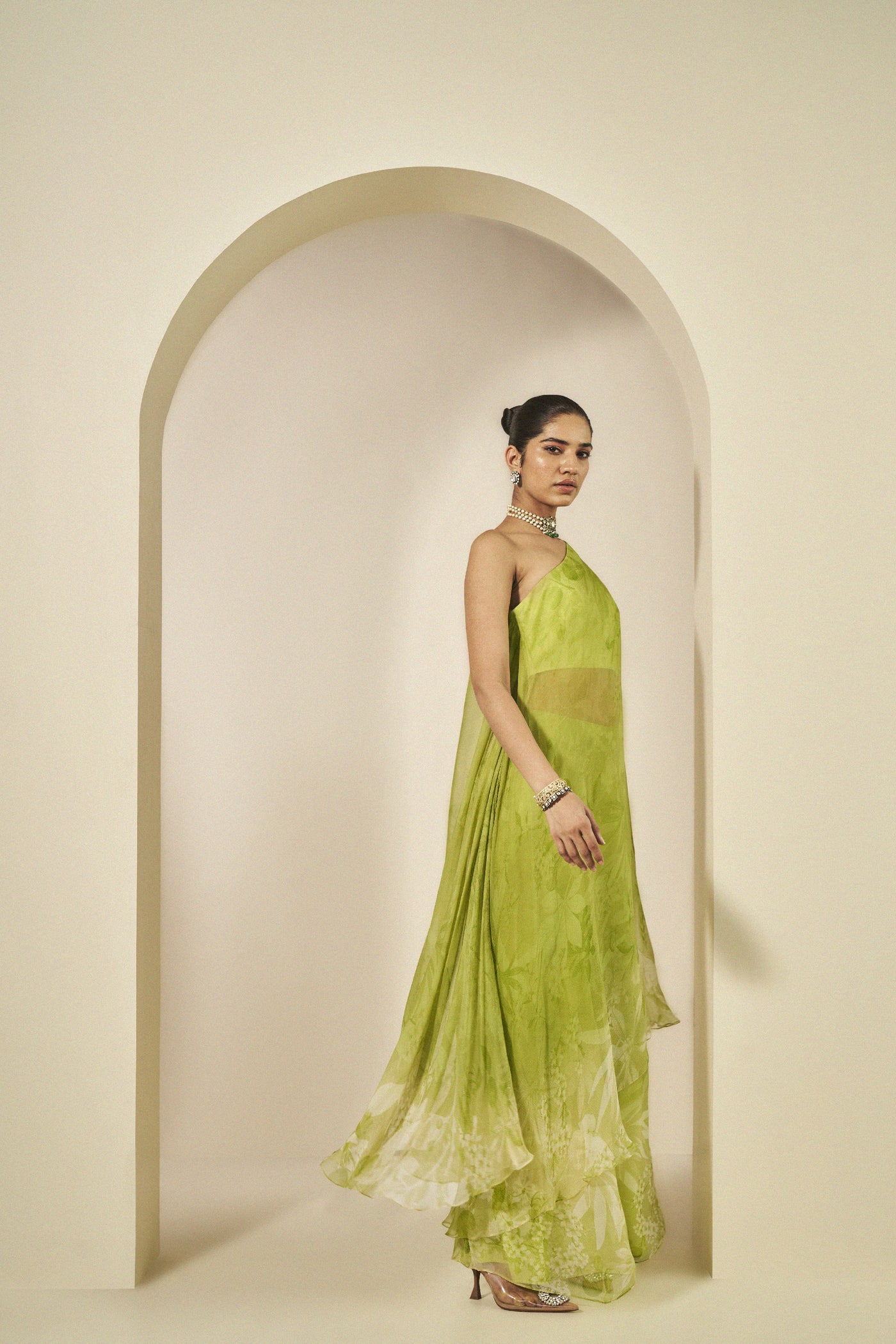 Anita Dongre Campanula Pant Set Lime indian designer wear online shopping melange singapore