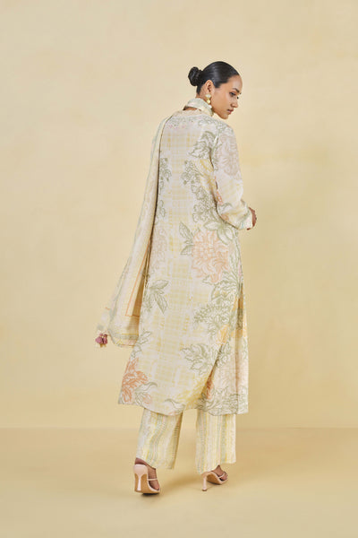 Anita Dongre Cerrado Lyocell Suit Set Yellow indian designer wear online shopping melange singapore