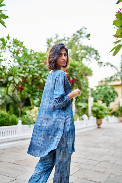 Anita Dongre Drift Coord Indigo indian designer wear online shopping melange singapore