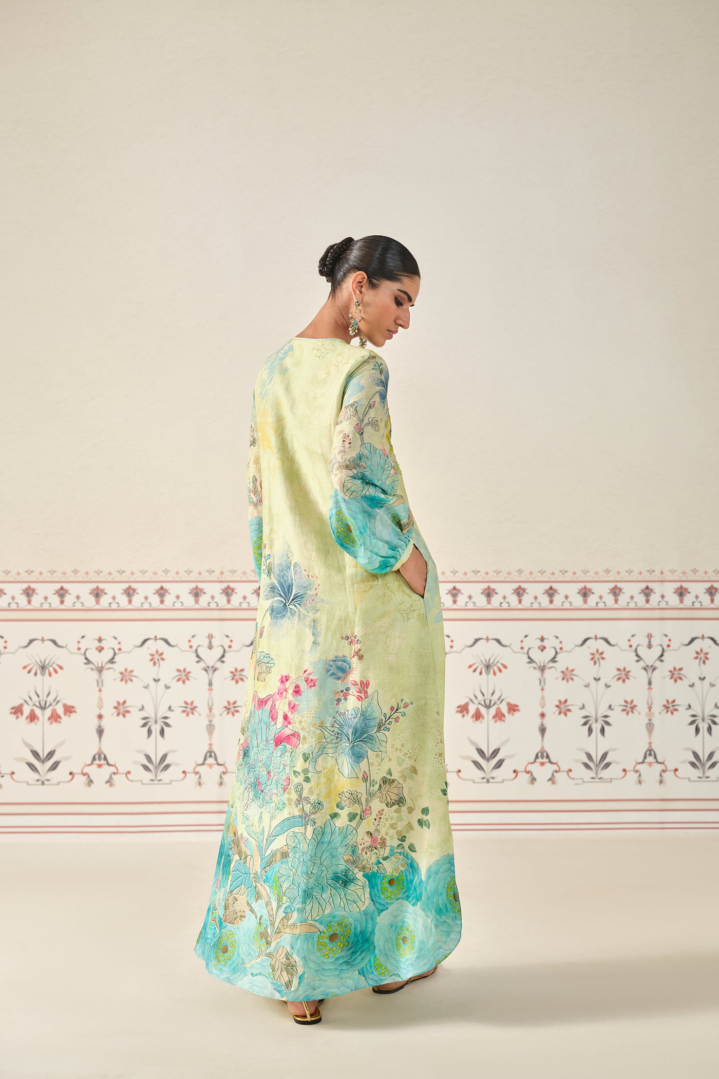 Anita Dongre Emmylou Sequin Bemberg Kaftan indian designer wear online shopping melange singapore