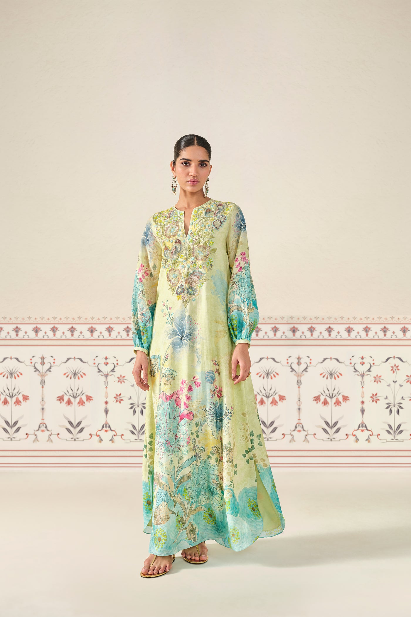 Anita Dongre Emmylou Sequin Bemberg Kaftan indian designer wear online shopping melange singapore