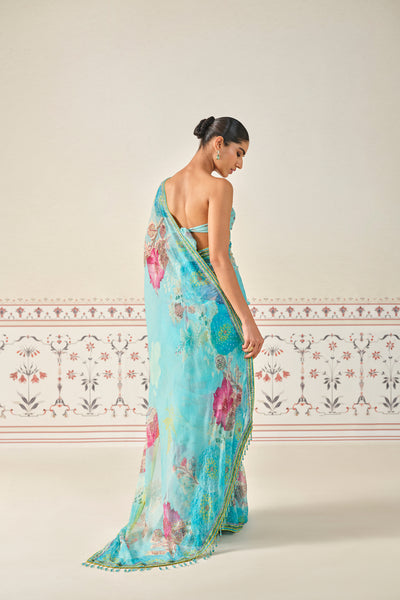 Anita Dongre Esen Sequin Chiffon Saree indian designer wear online shopping melange singapore