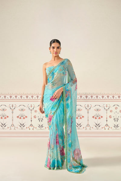 Anita Dongre Esen Sequin Chiffon Saree indian designer wear online shopping melange singapore