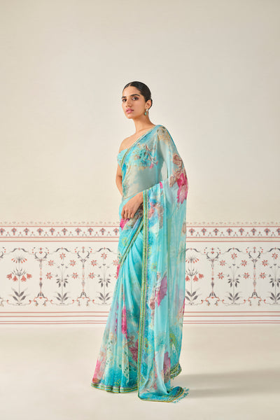 Anita Dongre Esen Sequin Chiffon Saree indian designer wear online shopping melange singapore