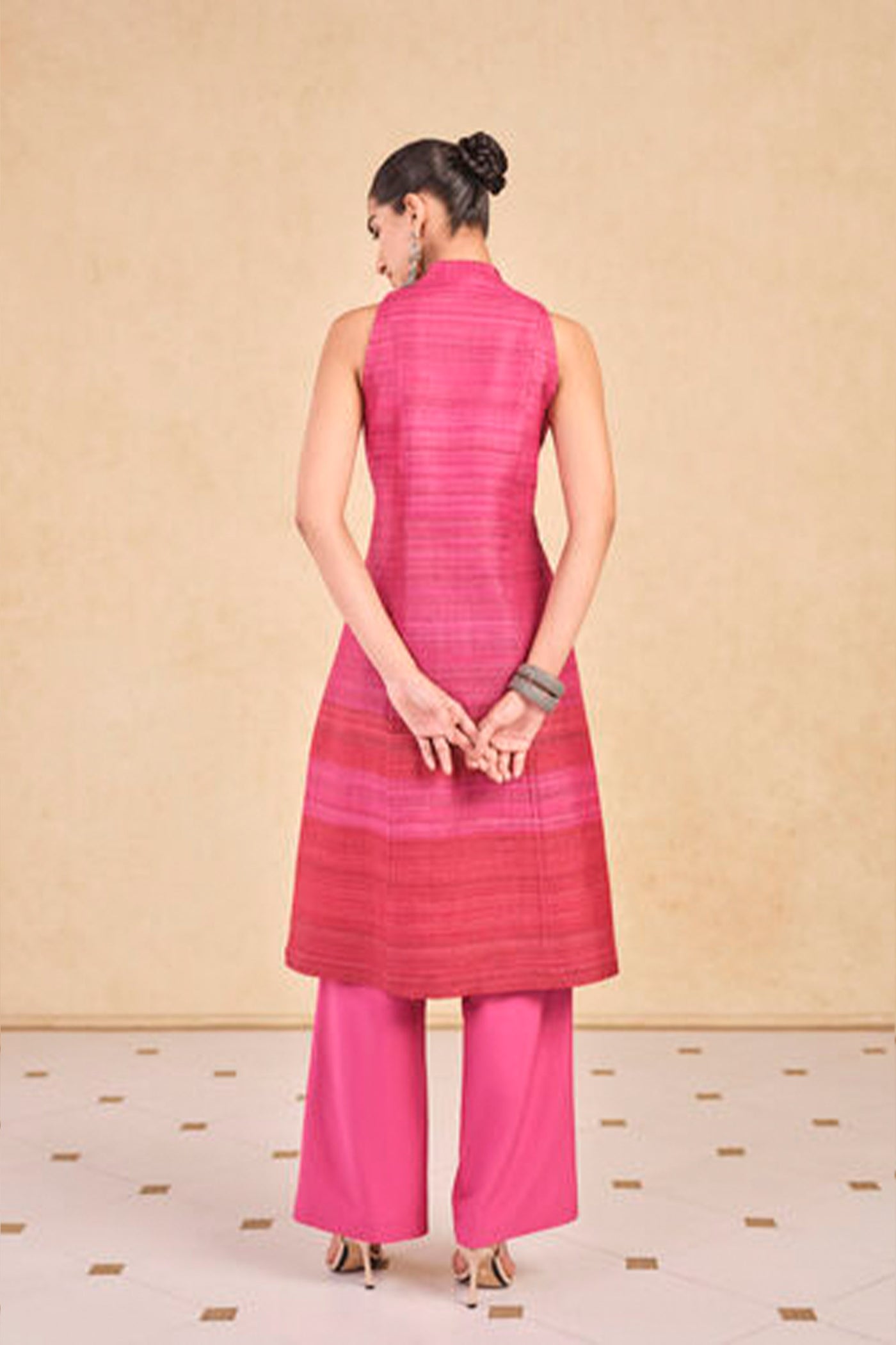 Anita Dongre Grassroot Kirabo Silk Co-ord Pink indian designer wear online shopping melange singapore