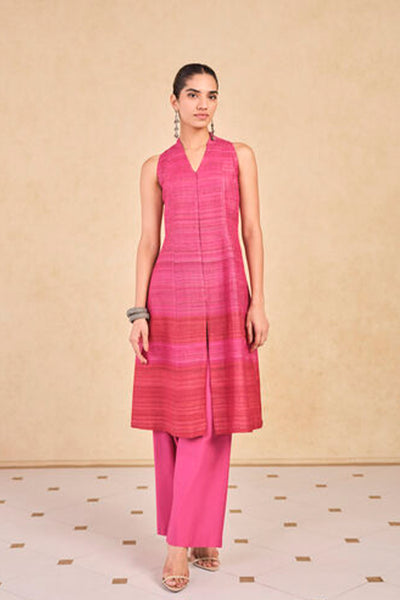 Anita Dongre Grassroot Kirabo Silk Co-ord Pink indian designer wear online shopping melange singapore