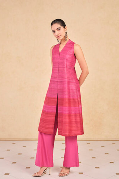 Anita Dongre Grassroot Kirabo Silk Co-ord Pink indian designer wear online shopping melange singapore