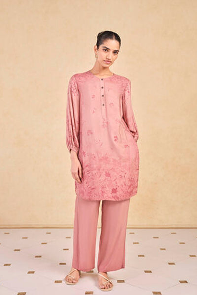 Anita Dongre Grassroot Sorrel Printed Co-ord Pink indian designer wear online shopping melange singapore
