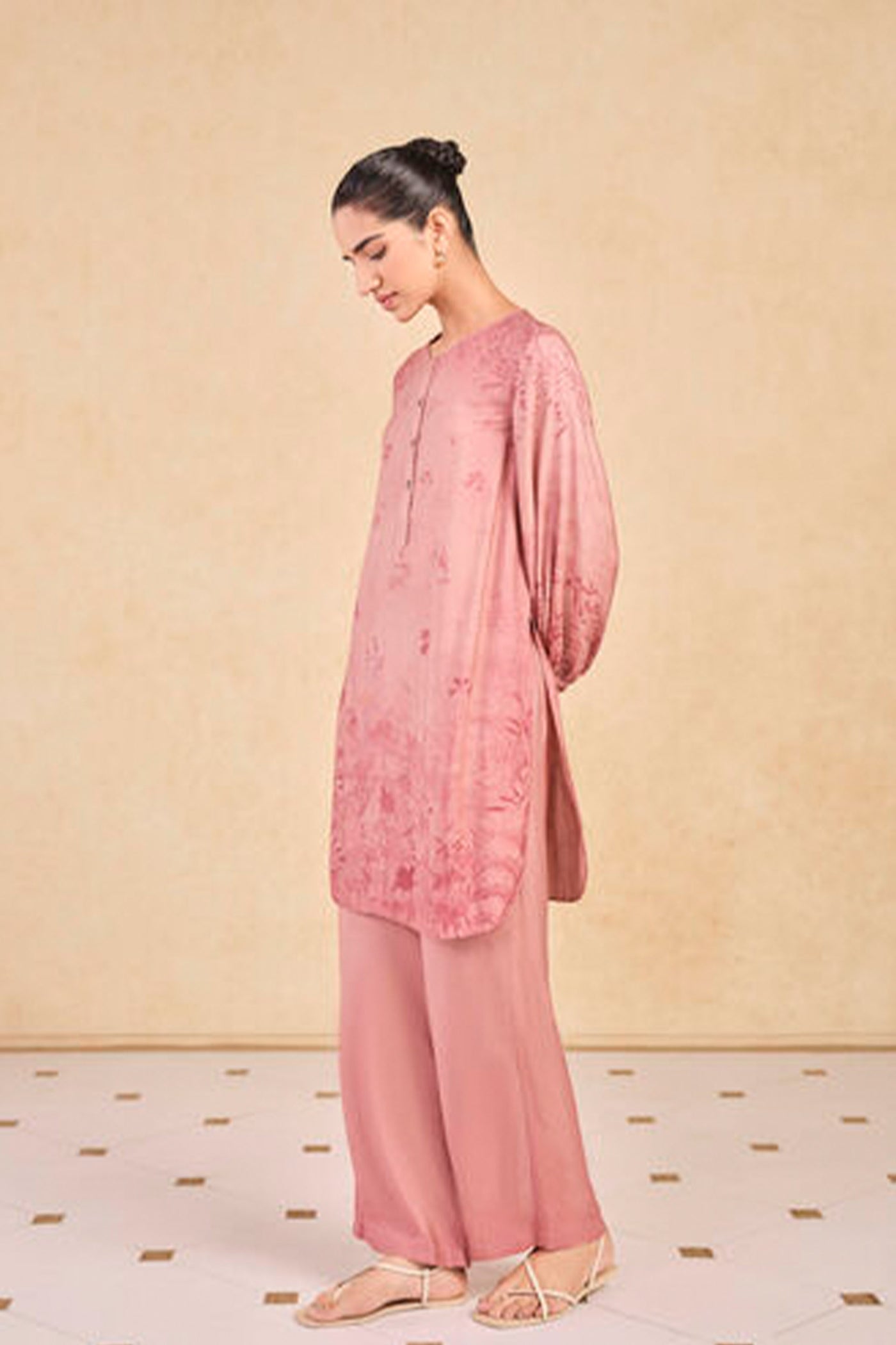 Anita Dongre Grassroot Sorrel Printed Co-ord Pink indian designer wear online shopping melange singapore
